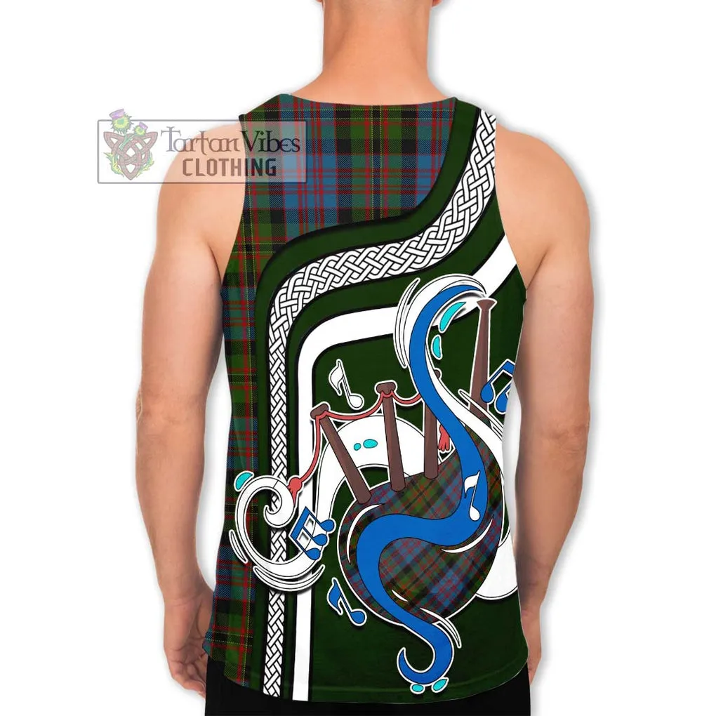 Bowie Tartan Men's Tank Top with Epic Bagpipe Style