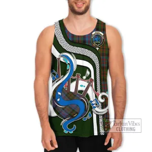 Bowie Tartan Men's Tank Top with Epic Bagpipe Style