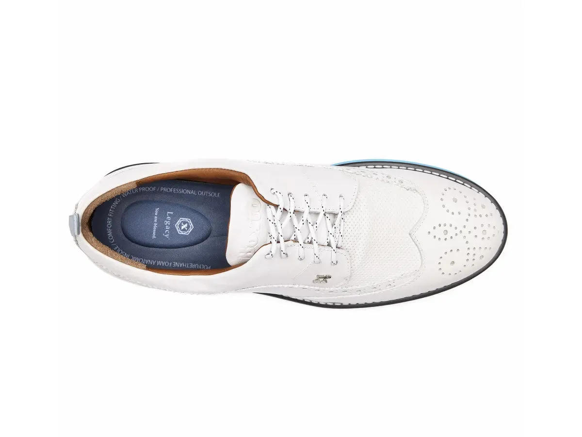 Boxto Golf Men's Legacy Love Spikeless Golf Shoes - White