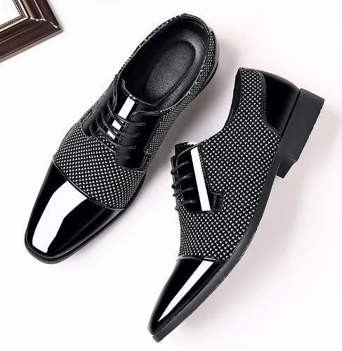 Breathable And Wearable Men's British Korean Pointed Leather Shoes