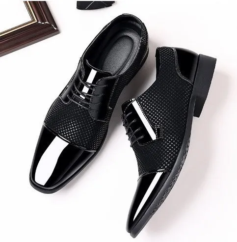 Breathable And Wearable Men's British Korean Pointed Leather Shoes