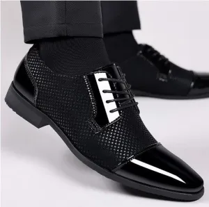 Breathable And Wearable Men's British Korean Pointed Leather Shoes