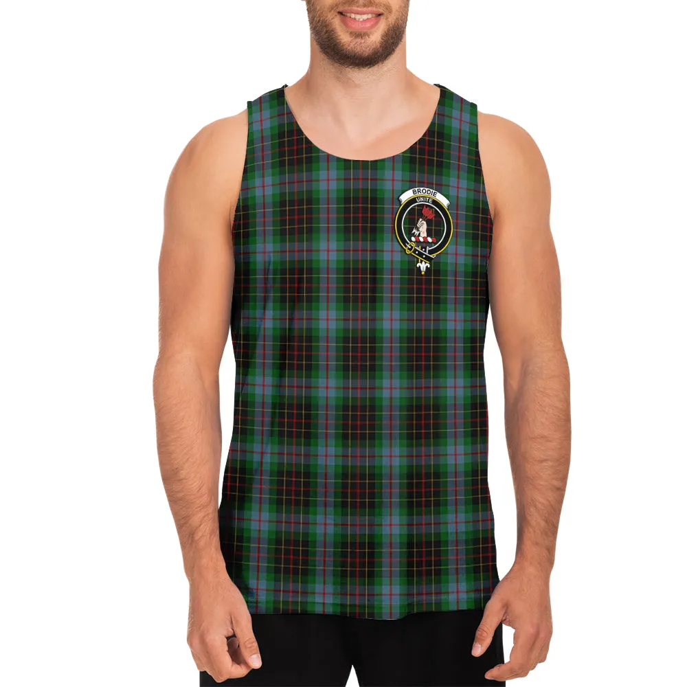 Brodie Hunting Tartan Mens Tank Top with Family Crest