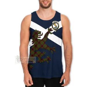 Buchan Tartan Lion Rampant Men's Tank Top  Proudly Display Your Heritage with Alba Gu Brath and Clan Name