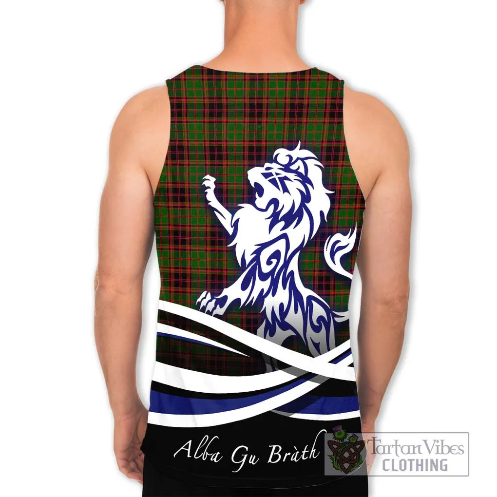 Buchan Tartan Men's Tank Top with Alba Gu Brath Regal Lion Emblem