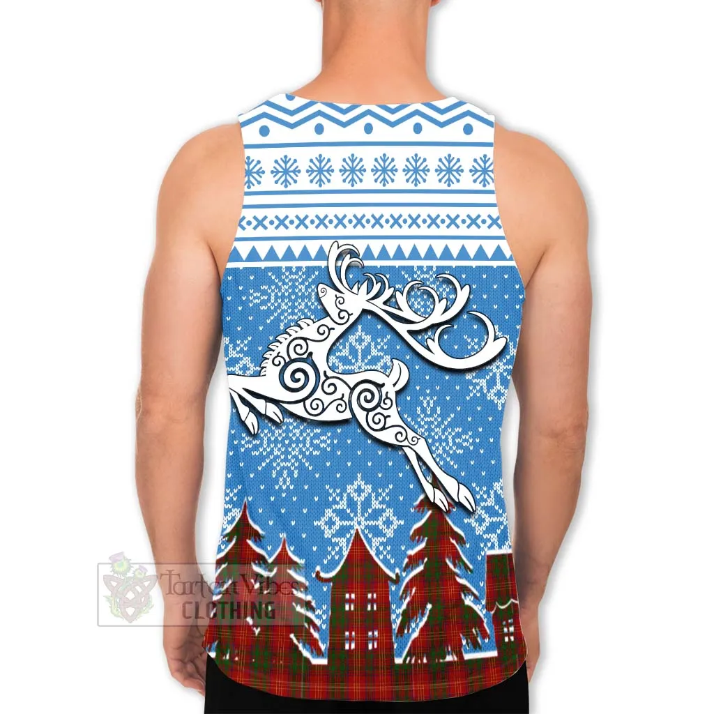 Burns Clan Christmas Men's Tank Top Celtic Reindeer Style