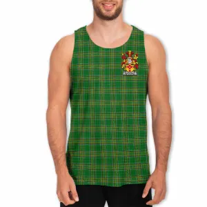 Burrowes Irish Clan Tartan Men's Tank Top with Coat of Arms