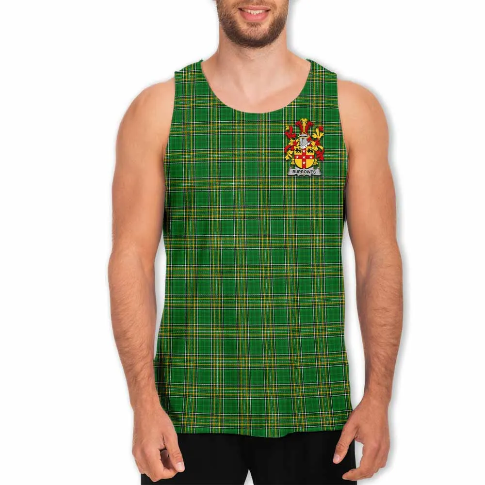 Burrowes Irish Clan Tartan Men's Tank Top with Coat of Arms