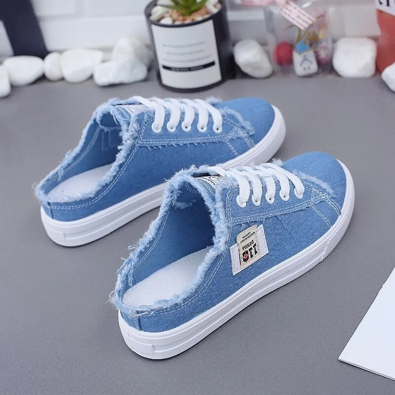 Canvas Shoes Flat Sneakers For Women