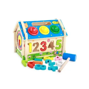 Children Early Learning Educational Toys Number Shape Building Block Toy House Model Toy Gift