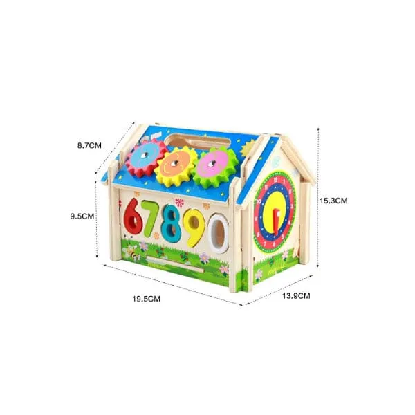 Children Early Learning Educational Toys Number Shape Building Block Toy House Model Toy Gift