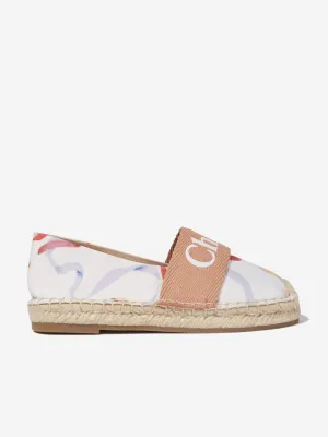 Chloé Girls Logo Espadrilles in Multicolour