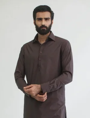 CLASSIC DARK BROWN KAMEEZ SHALWAR