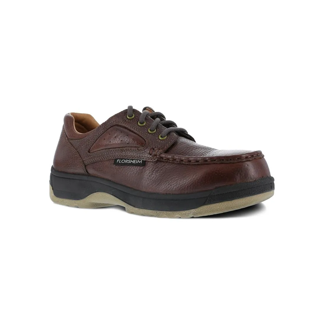 Compadre Composite-Toe Oxford Work Shoe Dark Brown