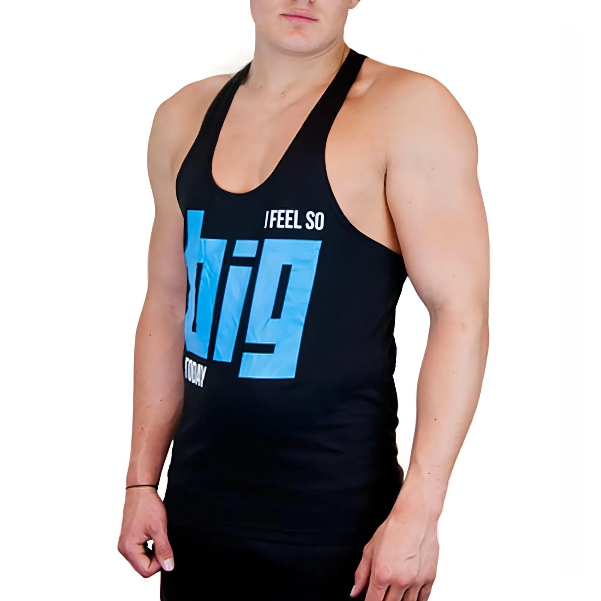 CoreX Fitness I Feel So Big Today Stringer Mens Training Vest - Black