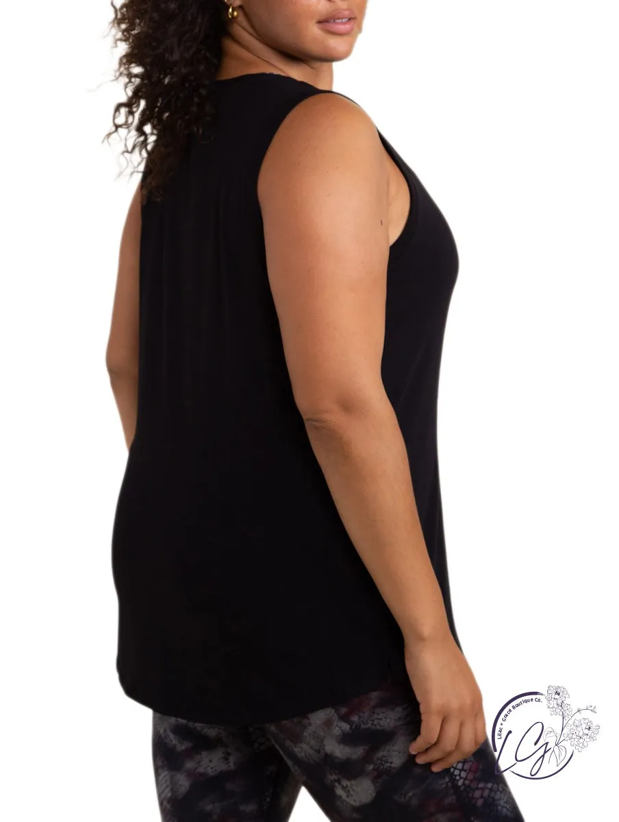 Curvy Working Again Flowy Tank Top