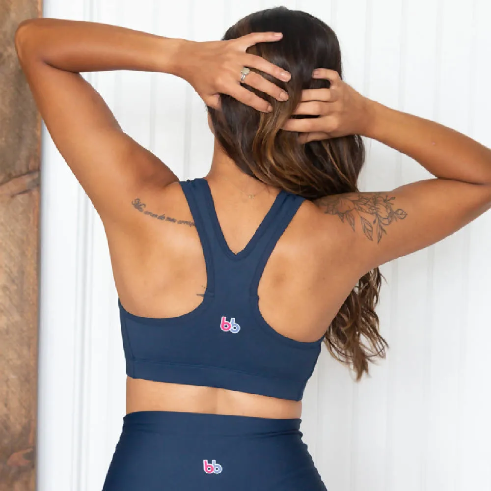 Deep Navy Blue Performance Bra