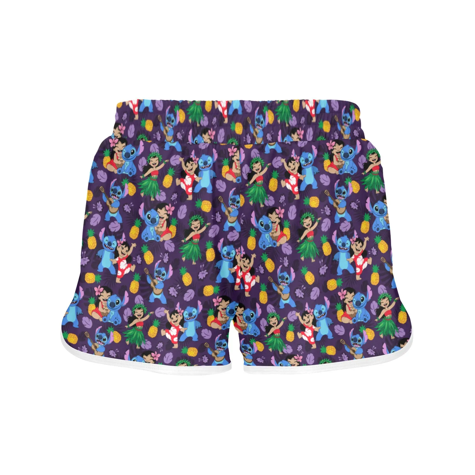 Disney Lilo And Stitch Island Friends Women's Athletic Sports Shorts