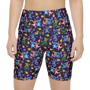 Disney Lilo And Stitch Island Friends Women's Athletic Workout Shorts