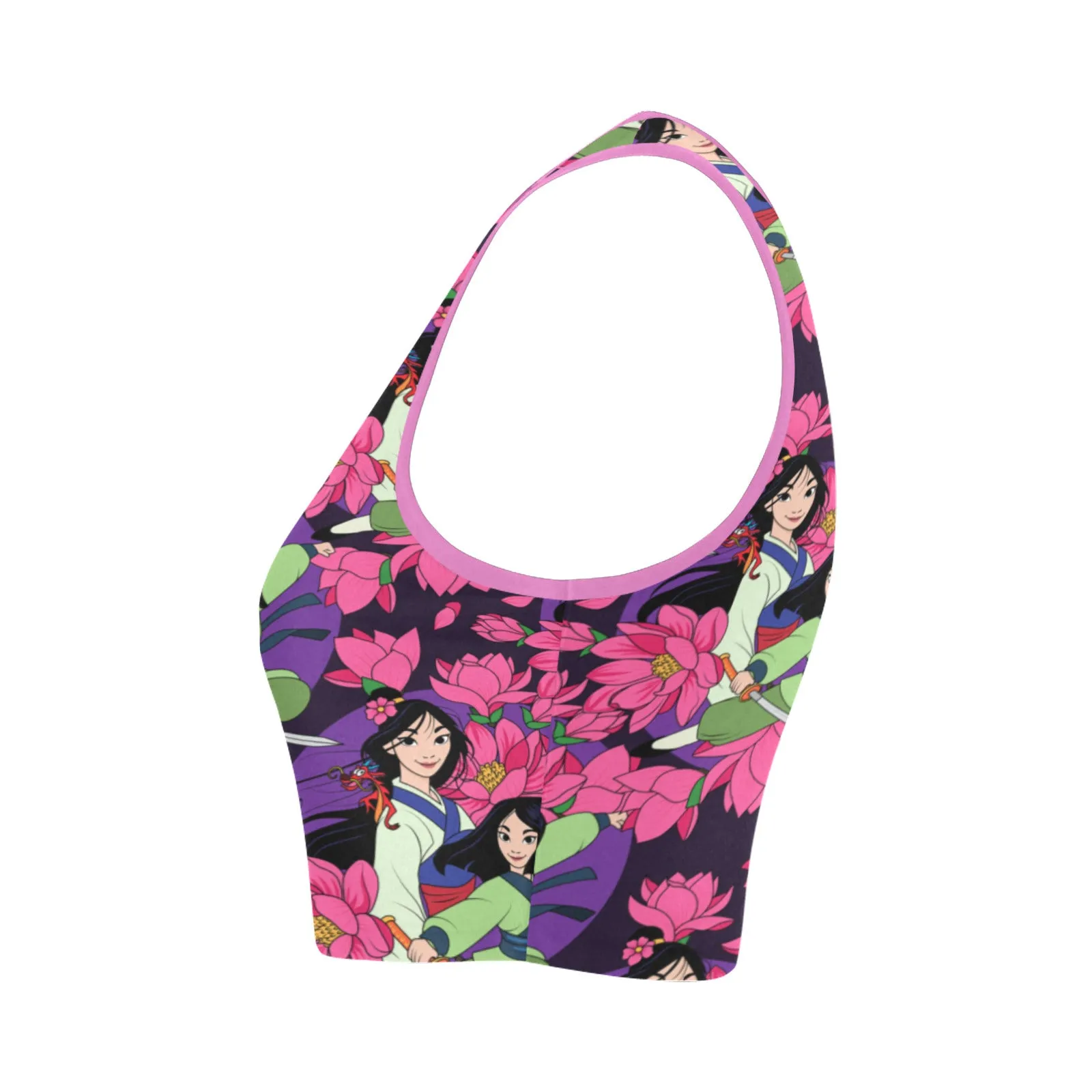 Disney Mulan Blooming Flowers Women's Crop Top