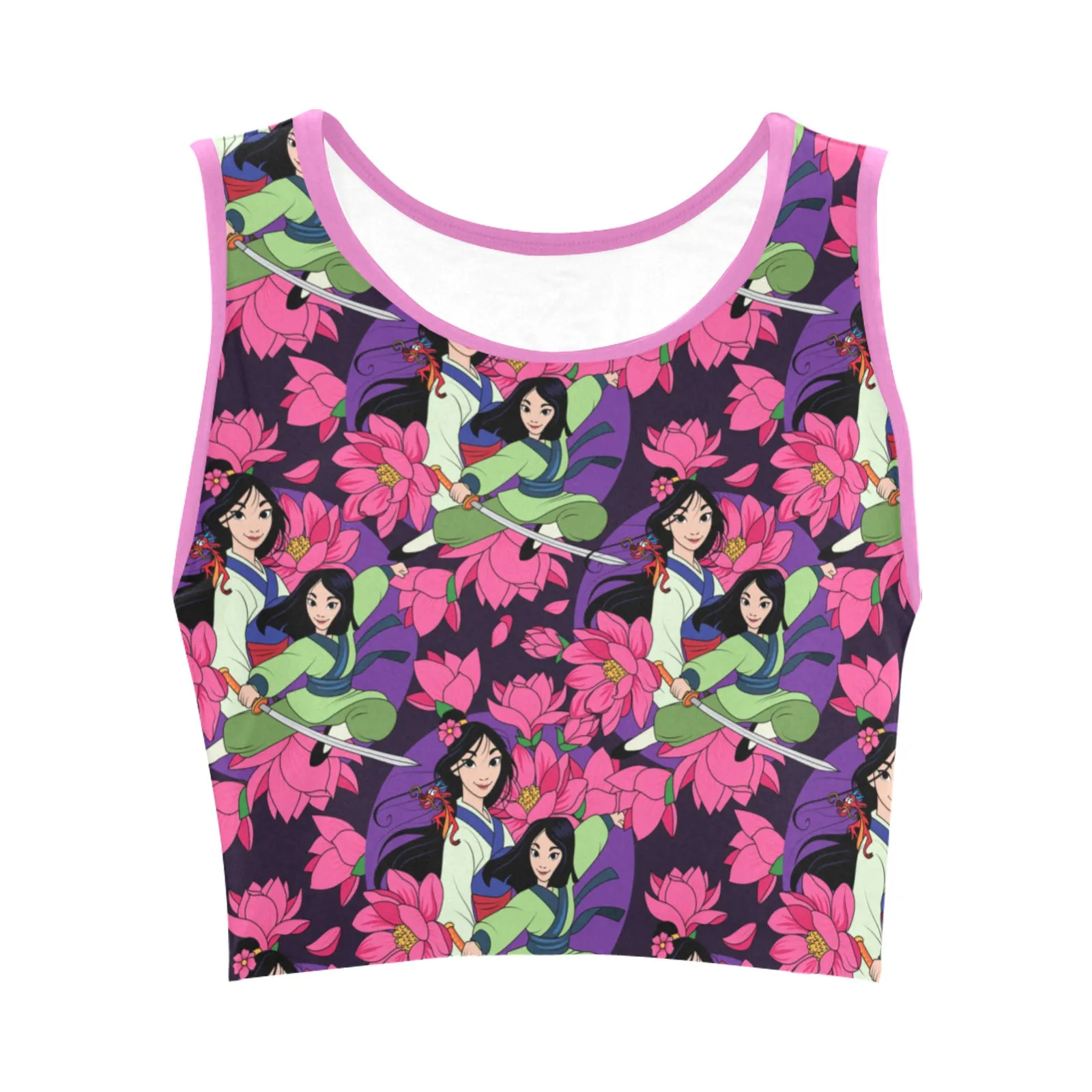 Disney Mulan Blooming Flowers Women's Crop Top