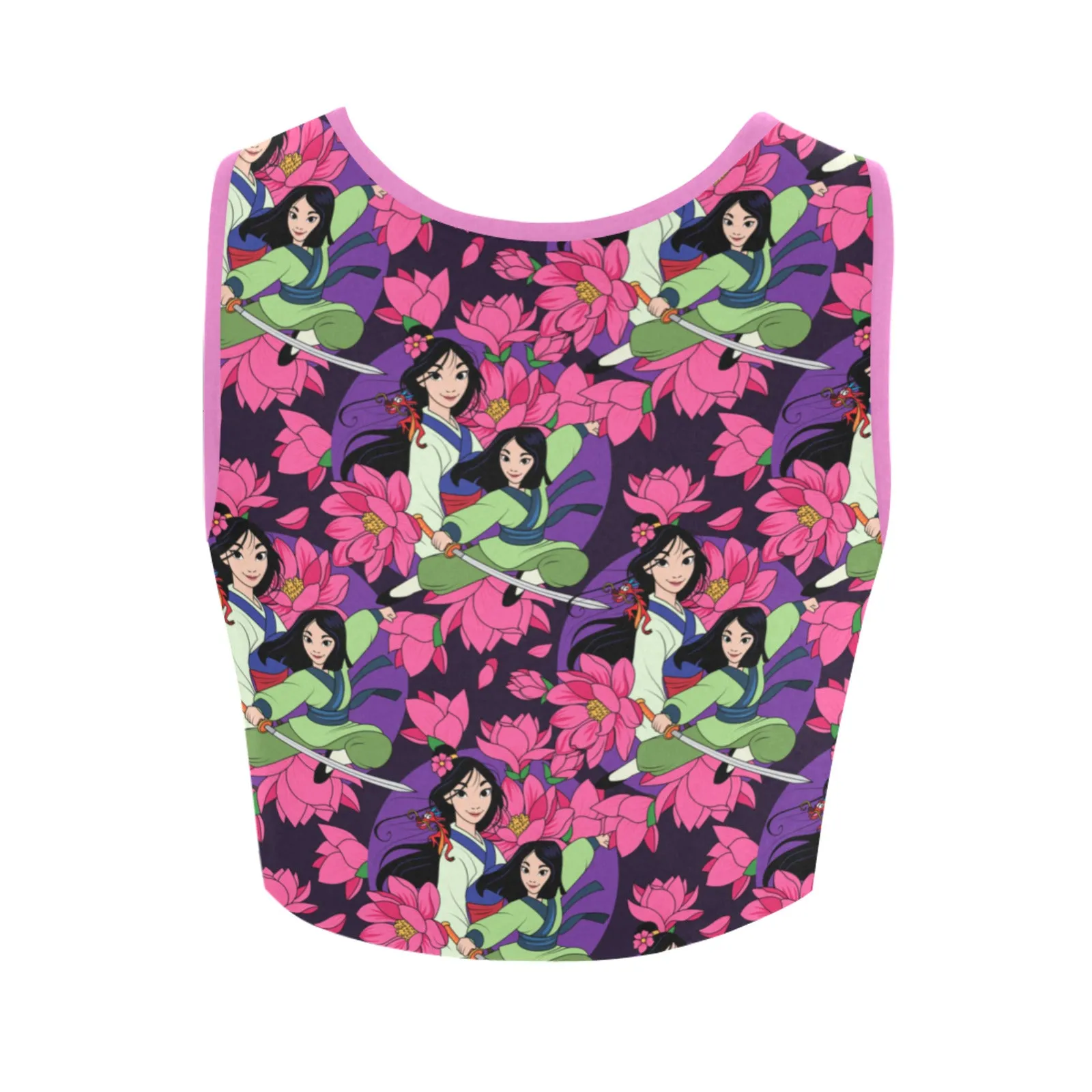 Disney Mulan Blooming Flowers Women's Crop Top