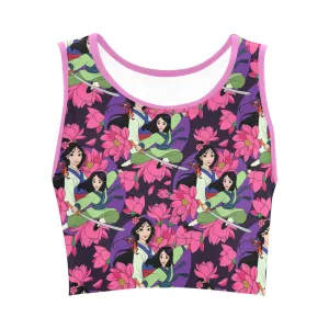 Disney Mulan Blooming Flowers Women's Crop Top