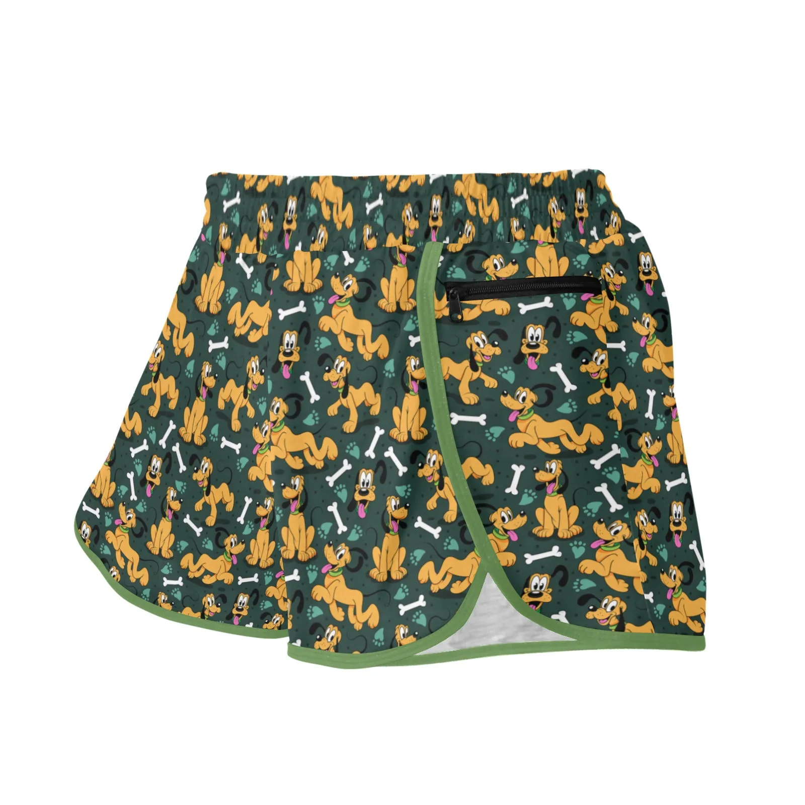 Disney Pluto Life Is Better With A Dog Women's Athletic Sports Shorts