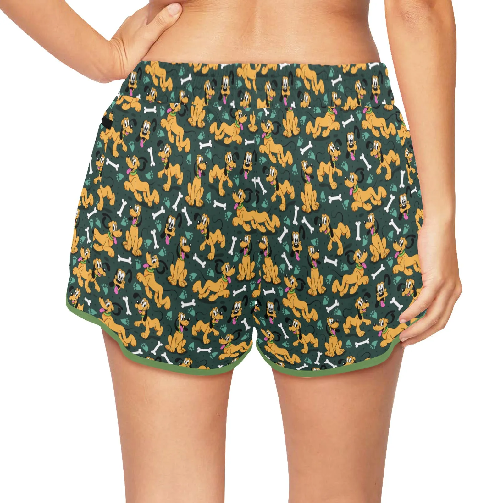 Disney Pluto Life Is Better With A Dog Women's Athletic Sports Shorts