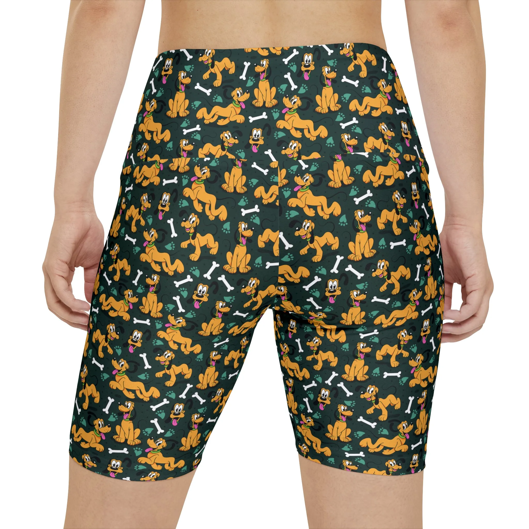 Disney Pluto Life Is Better With A Dog Women's Athletic Workout Shorts