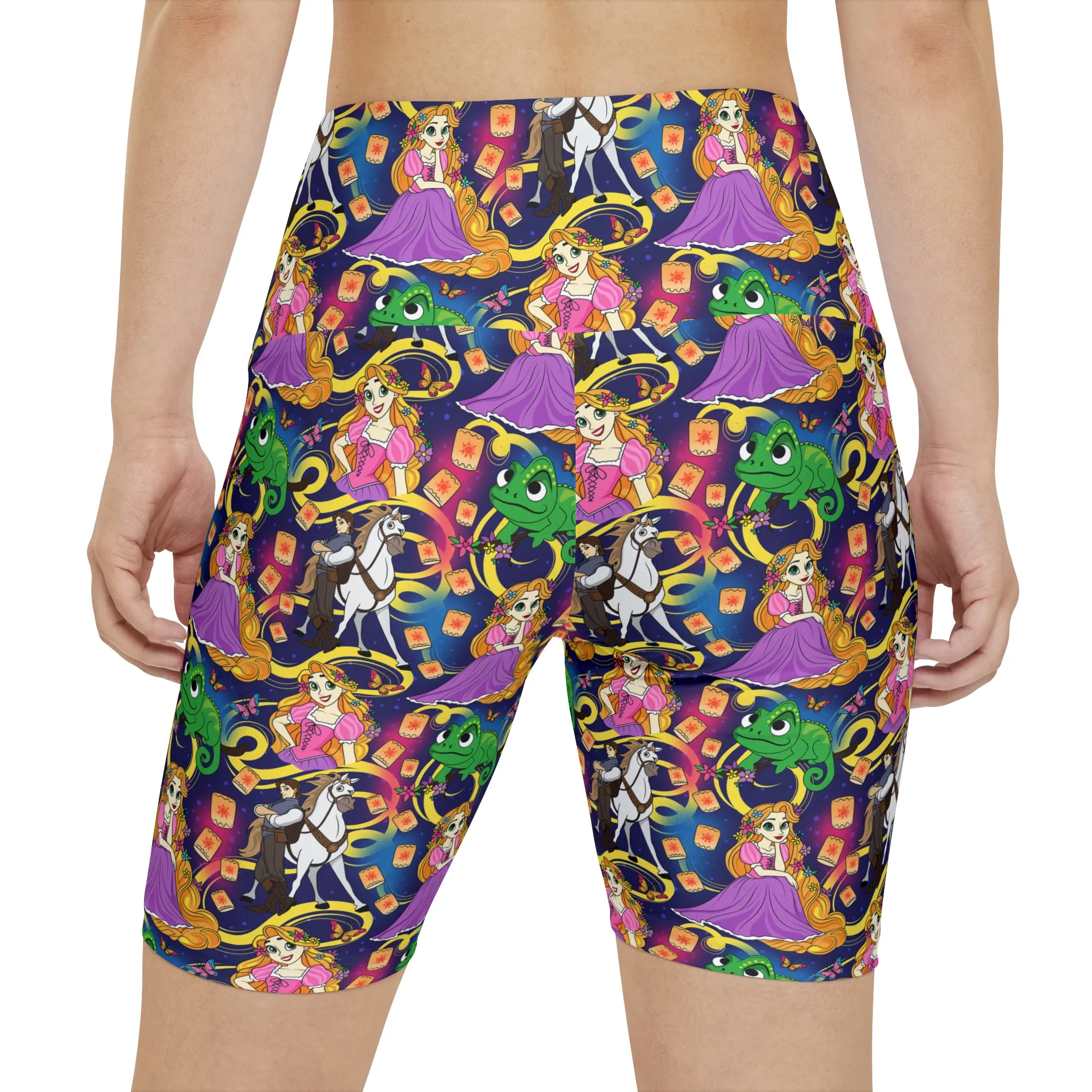 Disney Tangled Rapunzel At Last I See The Light Women's Athletic Workout Shorts