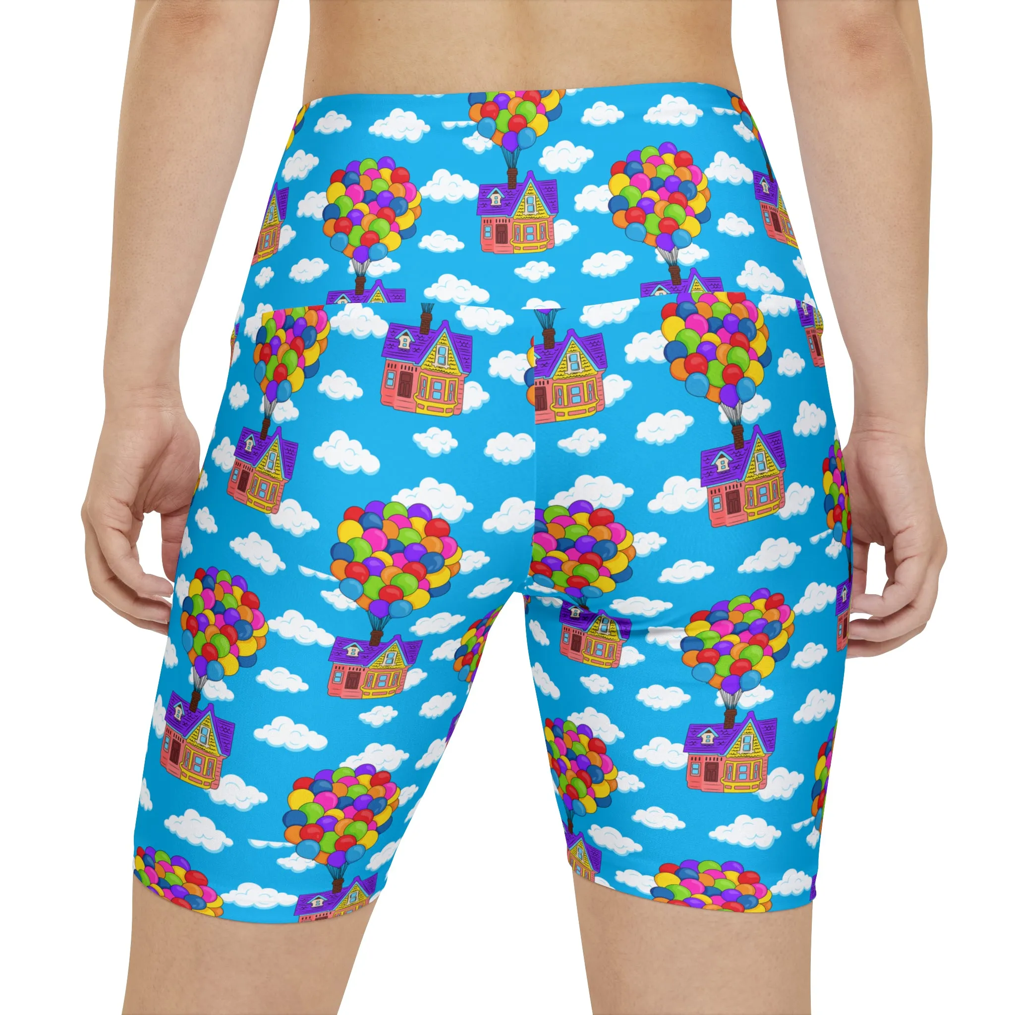 Disney Up Floating House Women's Athletic Workout Shorts