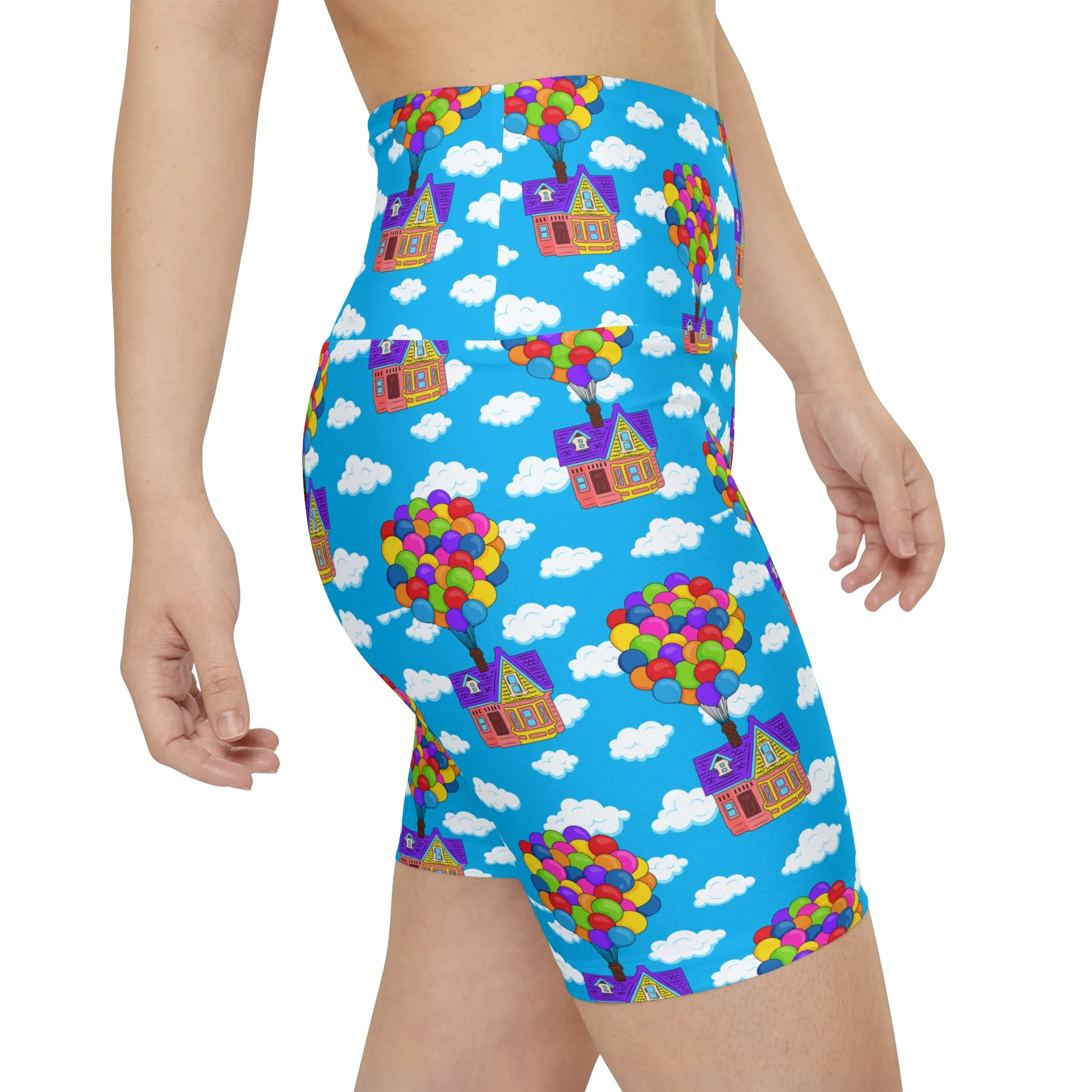 Disney Up Floating House Women's Athletic Workout Shorts