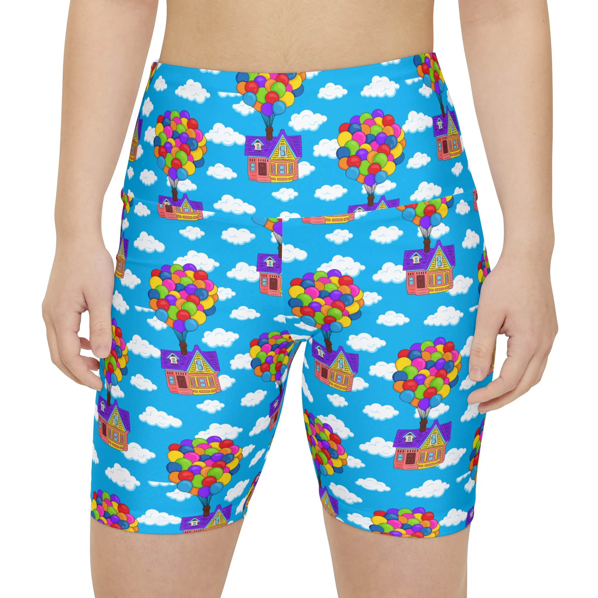 Disney Up Floating House Women's Athletic Workout Shorts