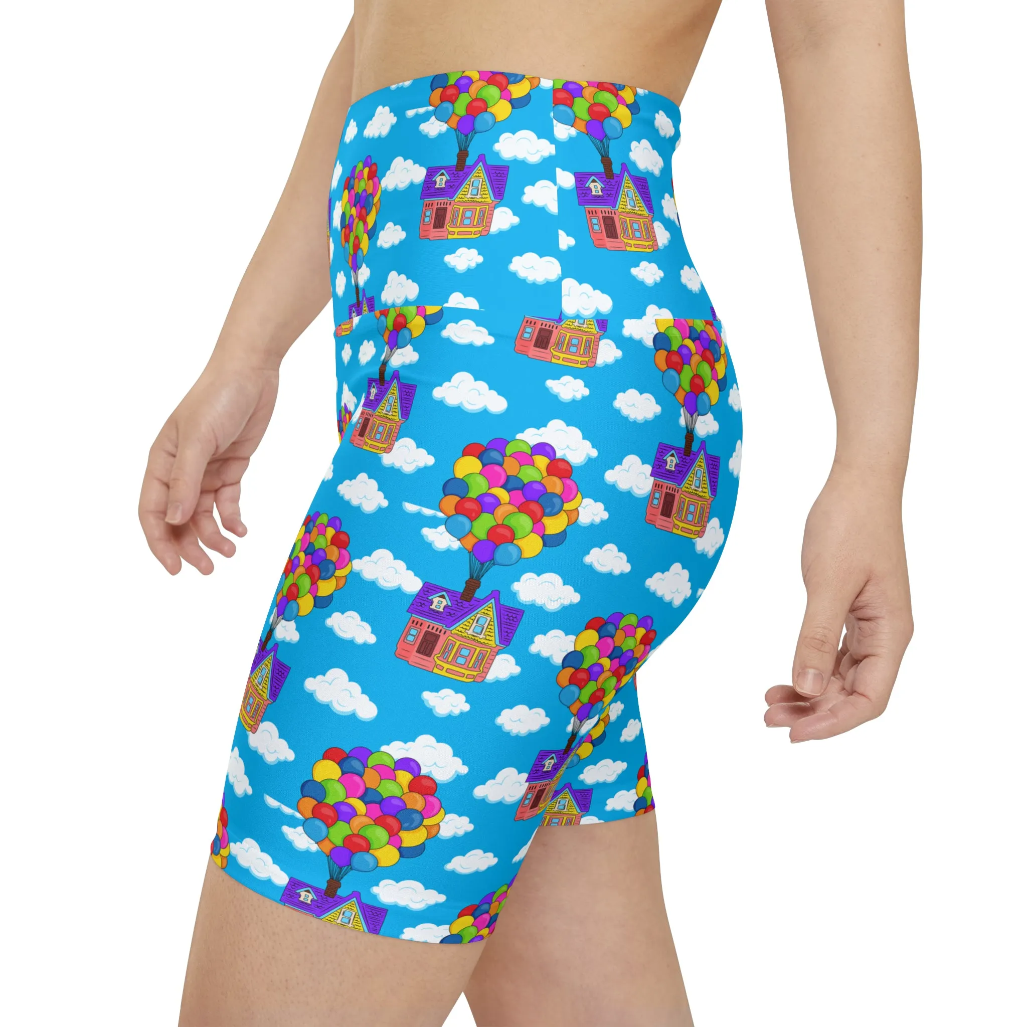 Disney Up Floating House Women's Athletic Workout Shorts