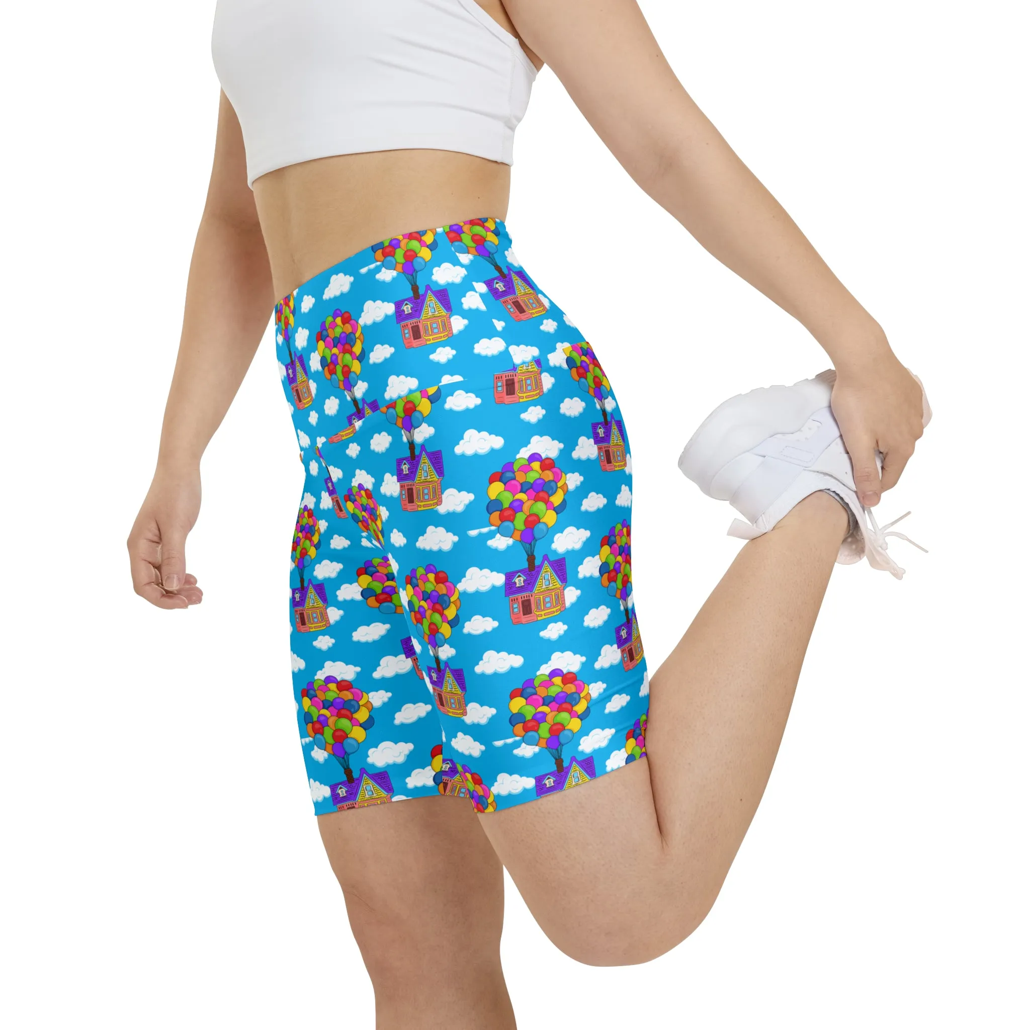 Disney Up Floating House Women's Athletic Workout Shorts