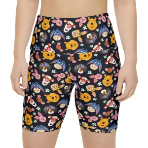 Disney Winnie The Pooh Hundred Acre Woods Friend Women's Athletic Workout Shorts