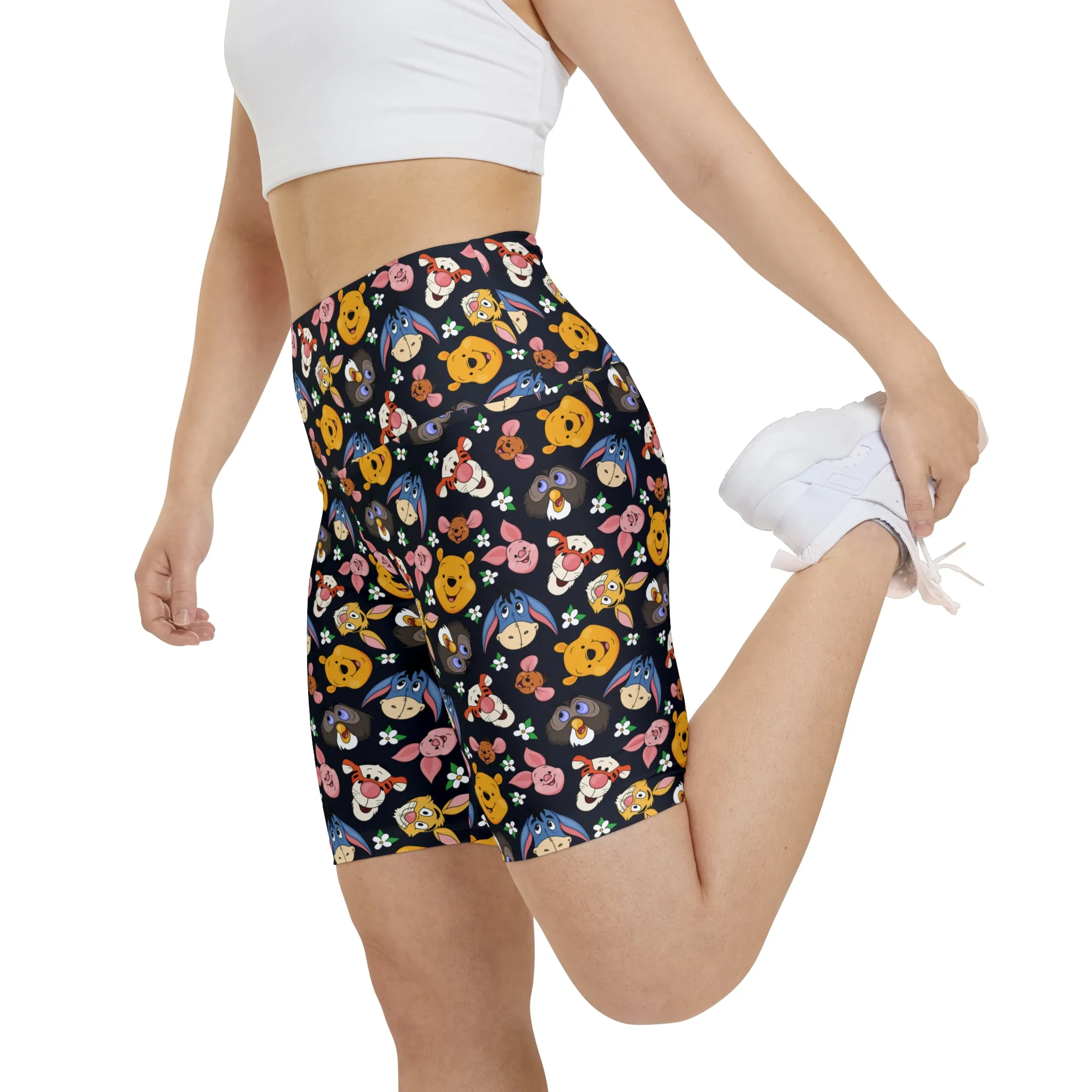 Disney Winnie The Pooh Hundred Acre Woods Friend Women's Athletic Workout Shorts