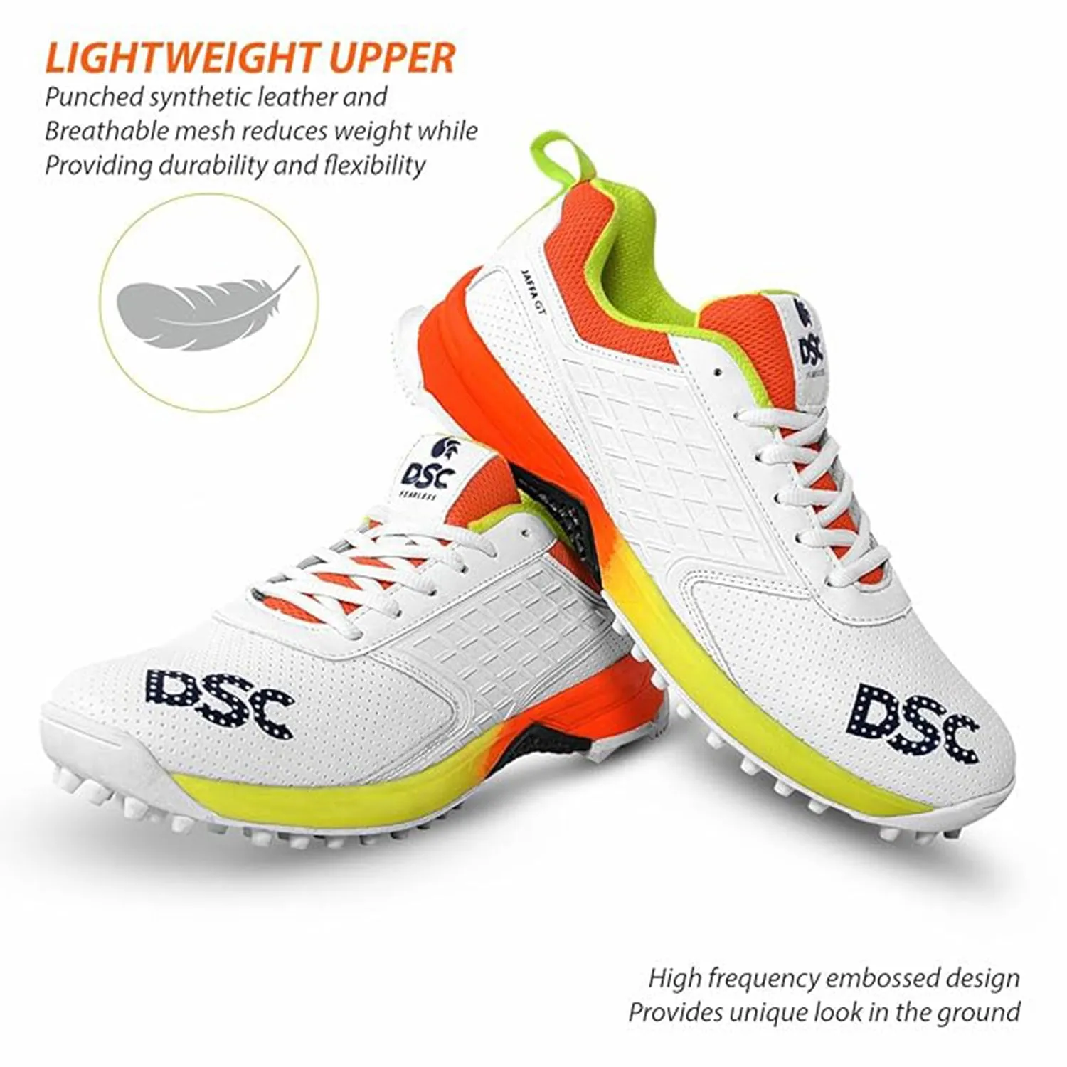 DSC Jaffa GT Cricket Shoes | Lightweight, Durable, and Stylish Sports Footwear for Men