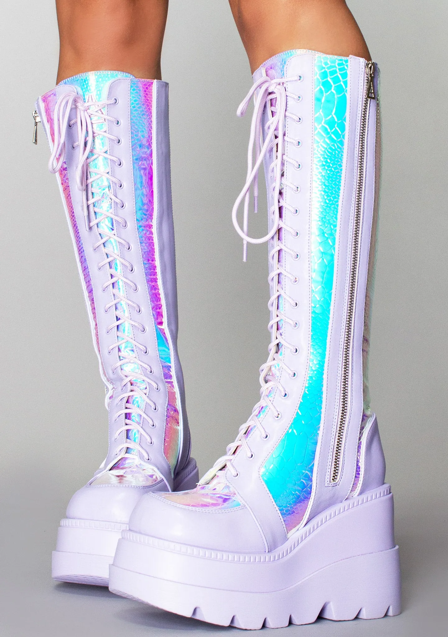 Fairy Kiss Hi Lavender Platform Boots