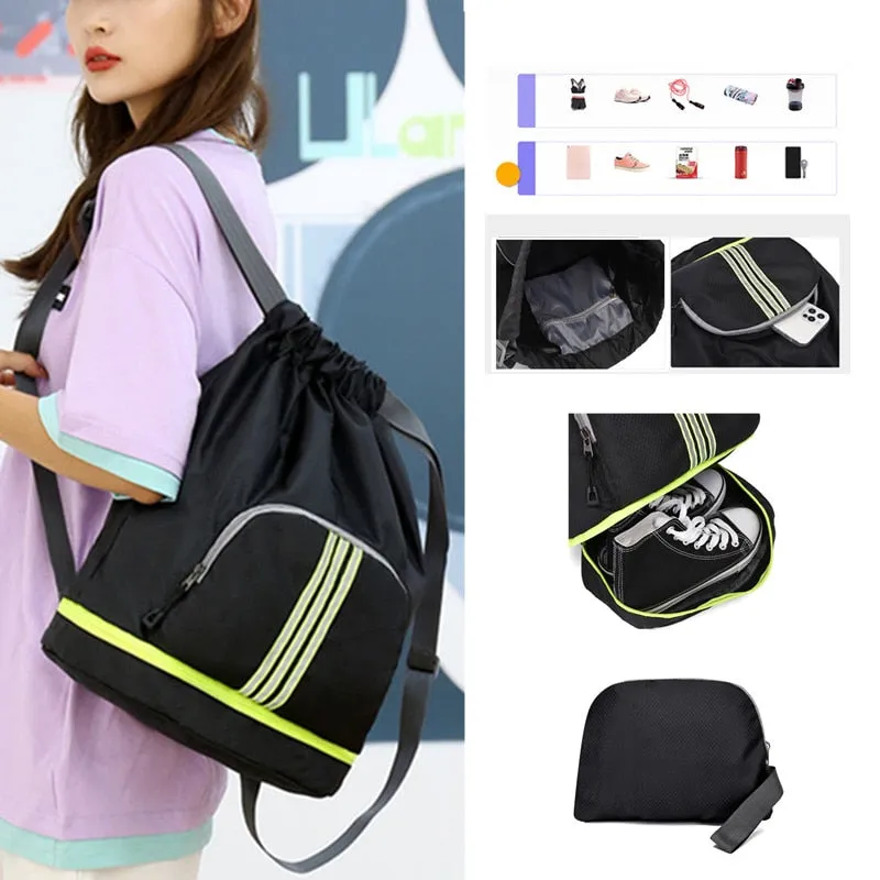 Female Sport Backpack For Women Gym Shoes Foldable Child Training Male Luggage Fitness Shoulder Bolsas Men's Weekend Travel Bags