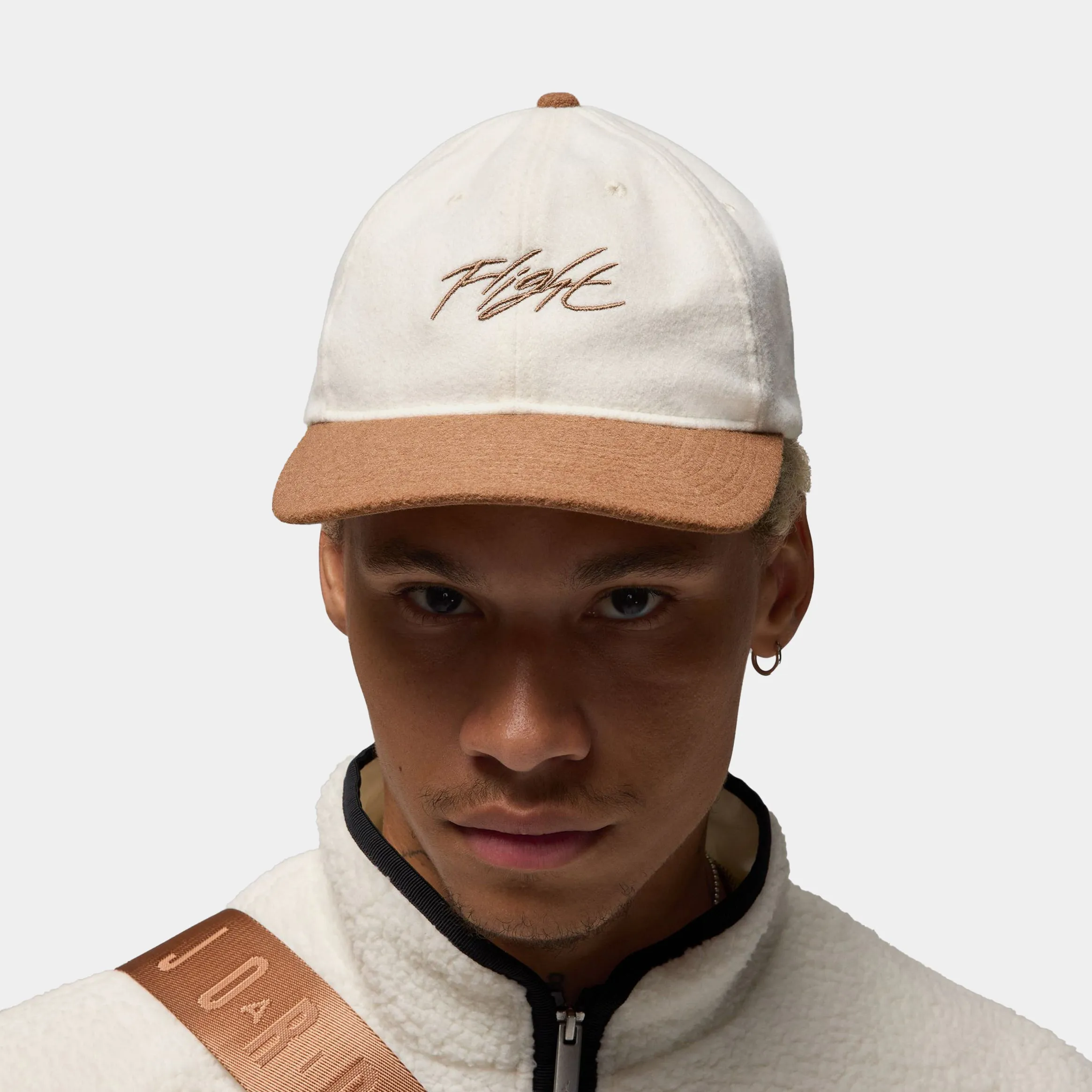 Flight Fly Unstructured Cap Mens Hat (Brown/White)