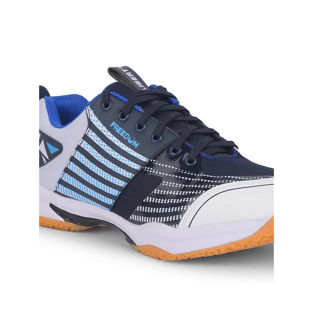 FREEDOM Sports Navy Blue Badminton Shoes For Men GRIPPER-02 By Liberty