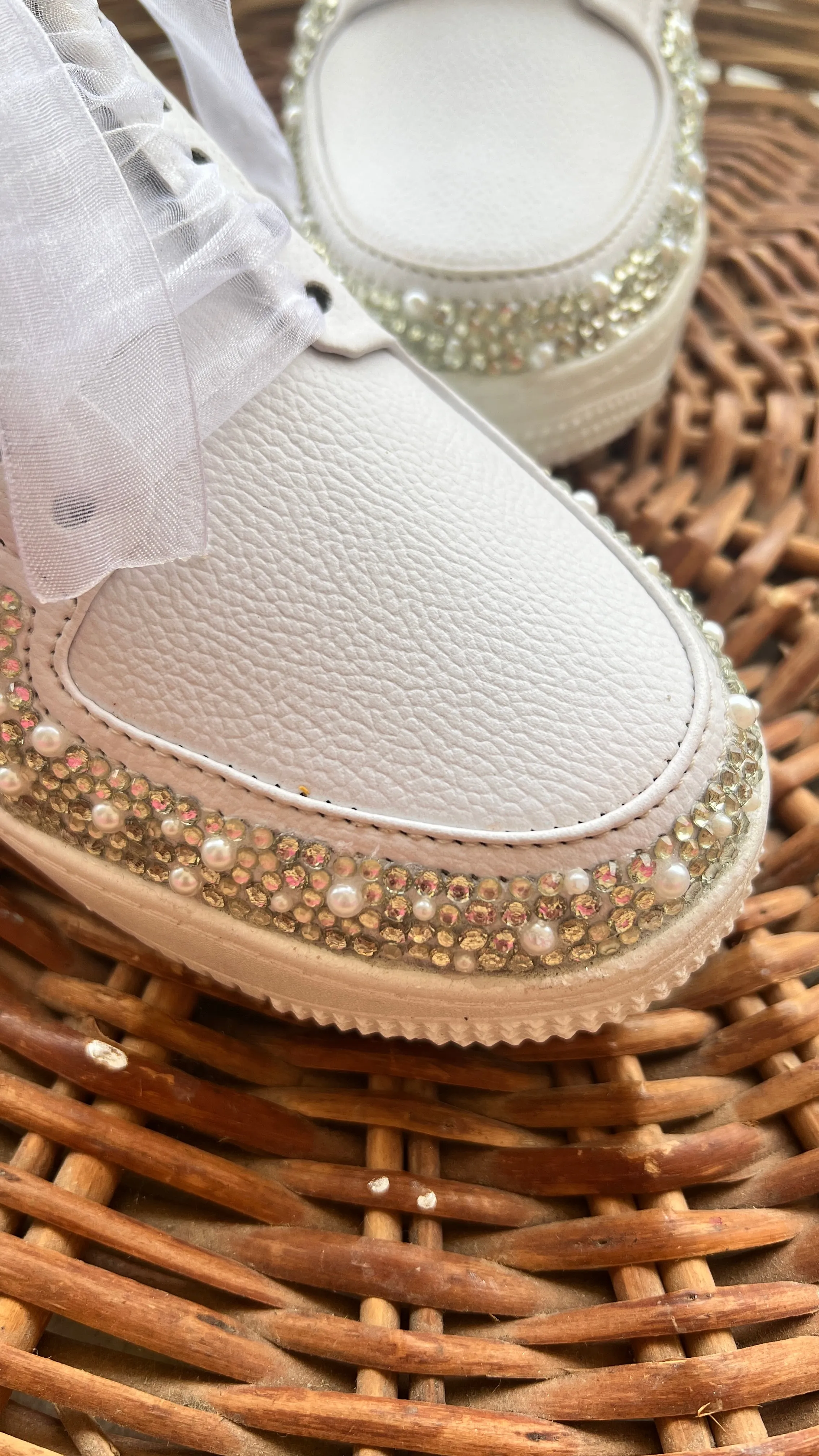 FUNKY N TRENDY rhinestone bridal sneakers / bridesmaid sneakers/ silver sneakers / silver shoes/stone sneakers studded shoes/ bride shoes/ embroidered shoes