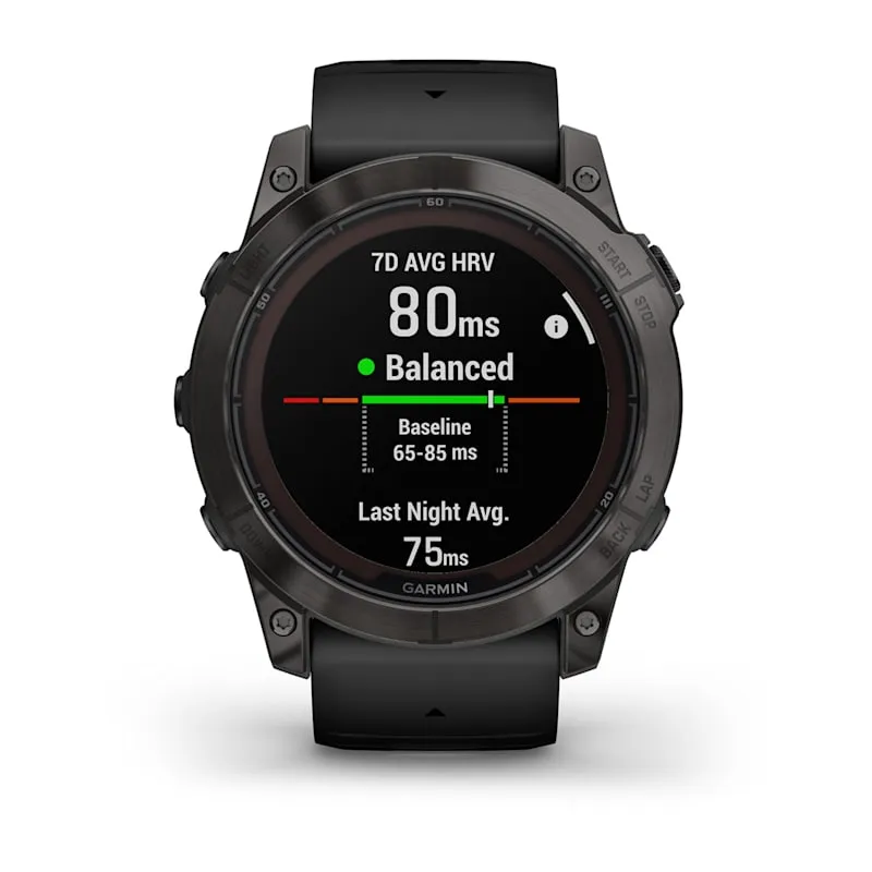 Garmin fēnix® 7X Pro Sapphire Solar Edition Carbon Gray Titanium with Black Band