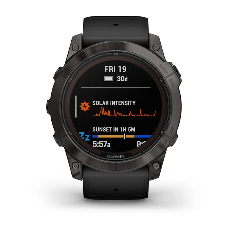 Garmin fēnix® 7X Pro Sapphire Solar Edition Carbon Gray Titanium with Black Band