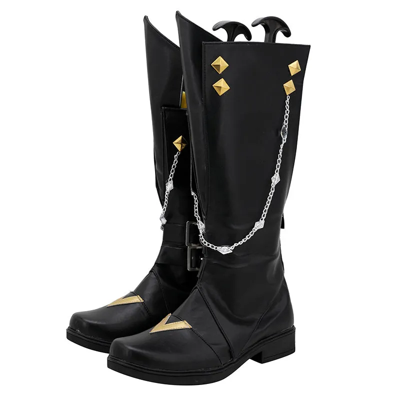 Genshin Impact Tartaglia Boots Halloween Costumes Accessory Cosplay Shoes