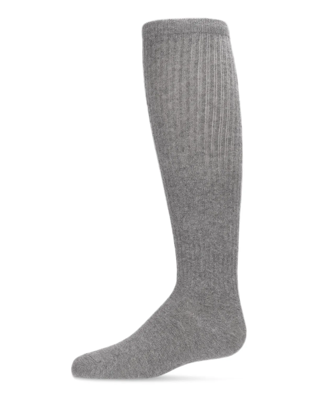 Girl's Athletic Ribbed Cotton Blend Knee High Sock