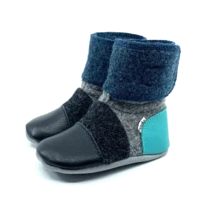 Glacier Felted Wool Booties