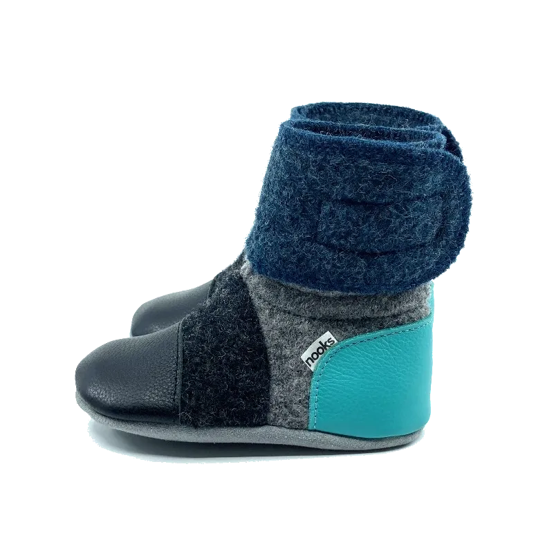 Glacier Felted Wool Booties